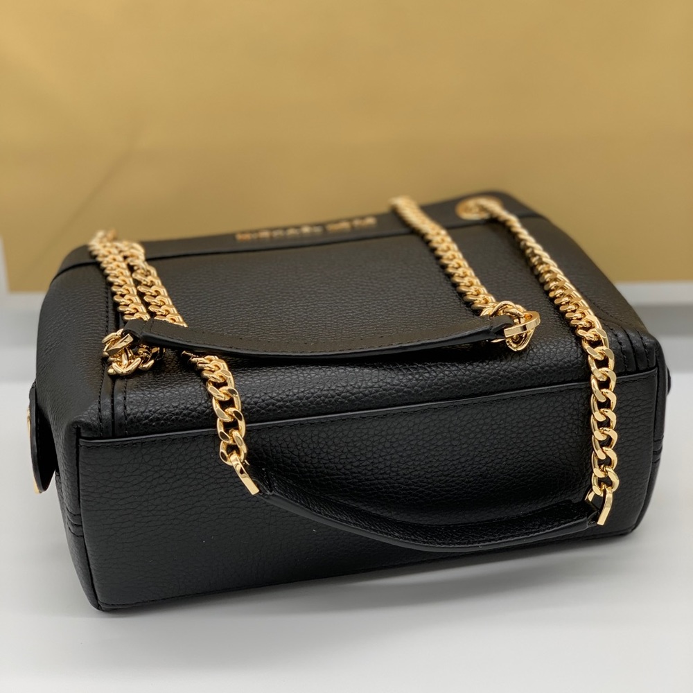 MICHAEL KORS JET SET ITEM MD CHAIN MESSENGER BLACK - Picture 13 of 16